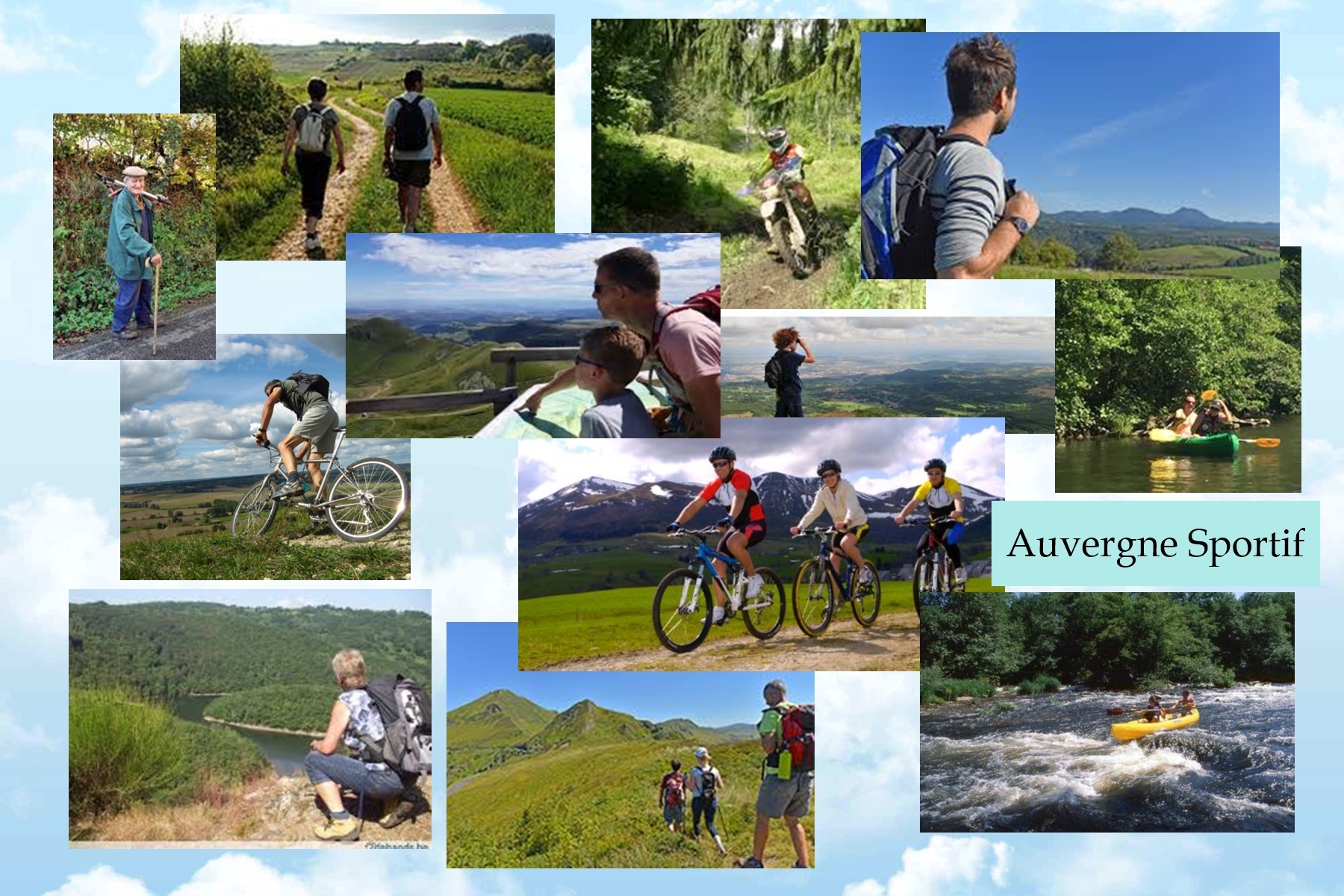 Auvergne Sportif - collage - randonnées