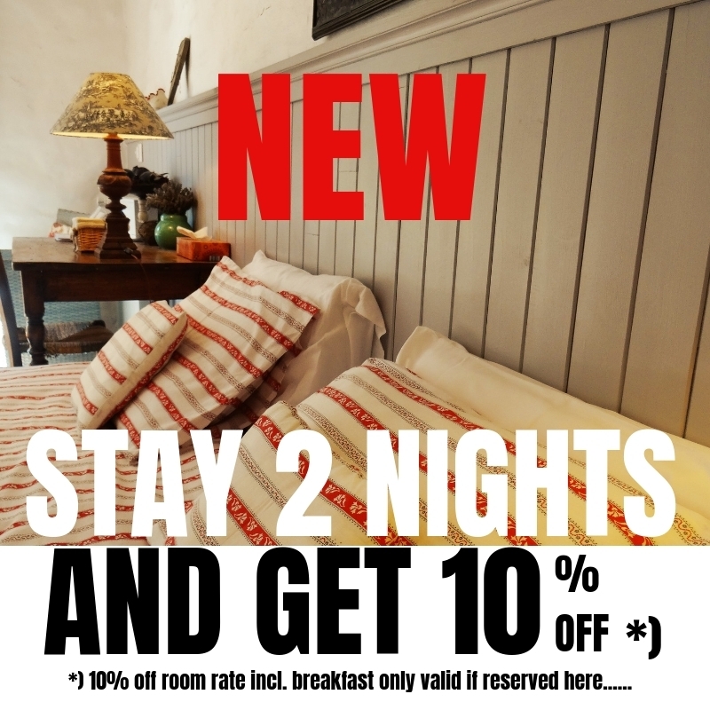 Hotel - Promotion unique - un séjour de de deux nuitées : discount de 10%